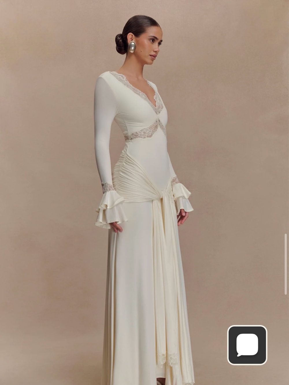 Elegant Cream Meshki Electra dress